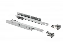 Направляющие скрытого монтажа  MODERN SLIDE PRO L-600 полного выдвижения для деревянных ящиков с выталкивателем (Push to open), с 3D регулировкой, с синхронизацией открывания — купить оптом и в розницу в интернет магазине GTV-Meridian.